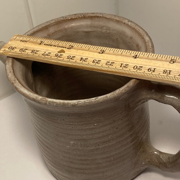 Handcrafted Pitcher pottery spout Jug glazed ceramic watering can signed Bobbi - Picture 6 of 16